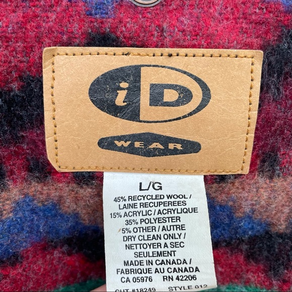 ID Wear vest Aztec southwestern large boho Wool Blend - Picture 8 of 8